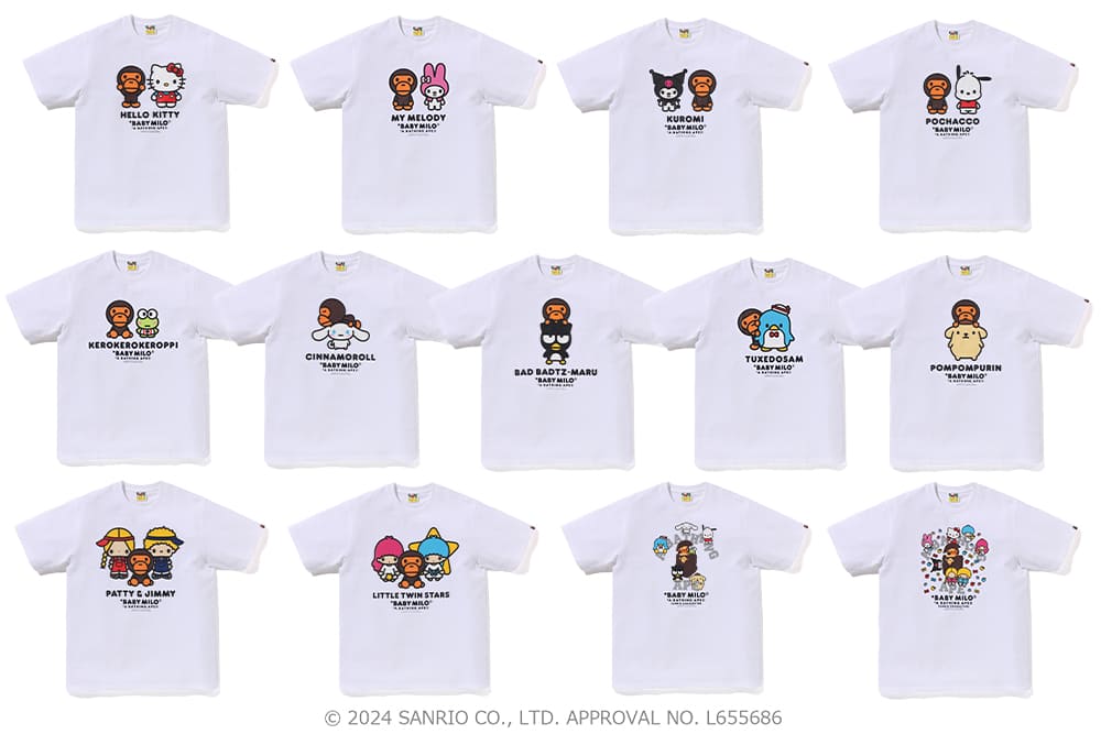 マスコット BABY MILO®︎ 25年、サンリオコラボも【ベイビーマイロ® / A BATHING APE®︎】