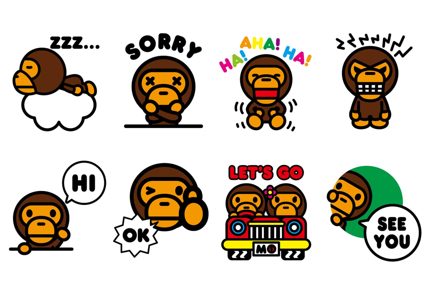 無料LINEスタンプは12/30まで　BABY MILO®︎【ベイビーマイロ・ アベイシングエイプ・ベイプ】