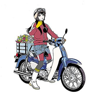 バイクの女性　江口寿史展 EGUCHI in ASIA